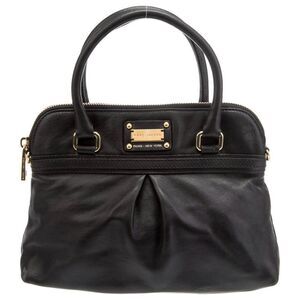 Marc Jacobs Palais Butter Soft Leather Black Satchel Top Handle Bag